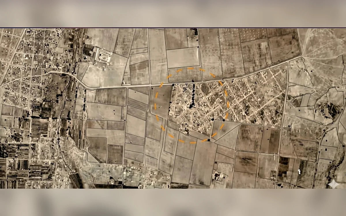 Vista aerea della zona di Hermosa Provincia negli anni Cinquanta